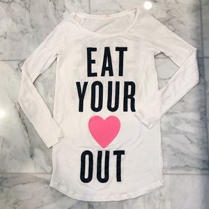 VS PINK Long Sleeve Sleep Tee